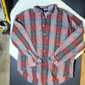 Tommy Hilfiger Flannel Men's Long Sleeve Button Down Shirt